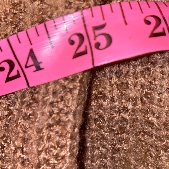 Urban heritage dusty rose ribbed knit turtle neck cropped long Sleeve sweater L - Picture 6 of 12